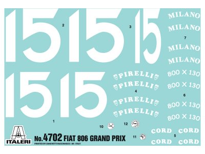 Italeri auto 4702 - FIAT 806 GRAND PRIX (1:12)