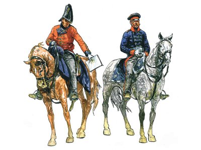 Italeri figurky - BRITISH & PRUSSIAN GENERAL STAFF (NAP.WARS) (1:72)