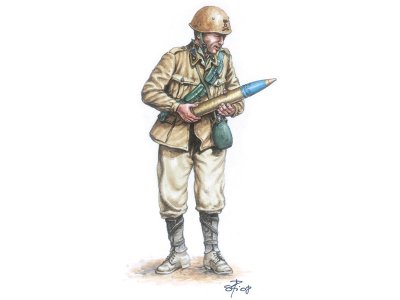 Italeri figurky - ITALIAN 90/53 GUN with CREW (1:72)