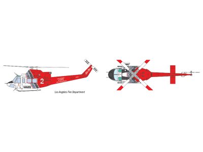 Italeri Model Set BELL 412 LAFD (1:72)