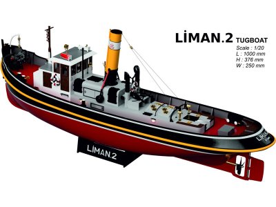 Türkmodel Liman 2 přístavní remorkér 1935 1:20 kit