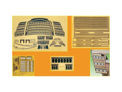 Mantua Model Gravírované díly dřevo: HMS Victory 1:98