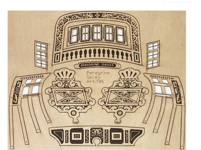 Mantua Model Gravírované díly dřevo: Peregrine Galley