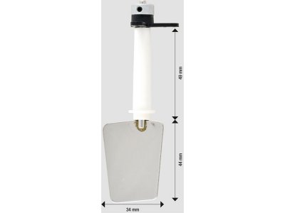 Raboesch kormidlo kompletní kov 35x37mm