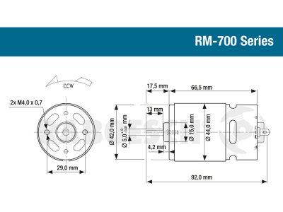 Raboesch motor stejnosměrný Blue RM-730 TRQ 12V