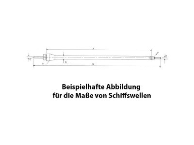 Raboesch lodní hřídel komplet 450mm 6mm M5x25mm s ložiskem