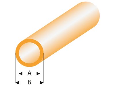 Raboesch profil ASA trubka transparentní oranžová 4x5x330mm (5)