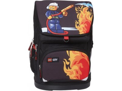 LEGO školní aktovka velká, 2 dílný set - City Fire