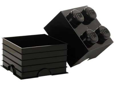 LEGO úložný box 250x250x180mm - světle růžový