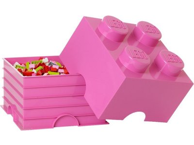 LEGO úložný box 250x250x180mm - světle žlutý