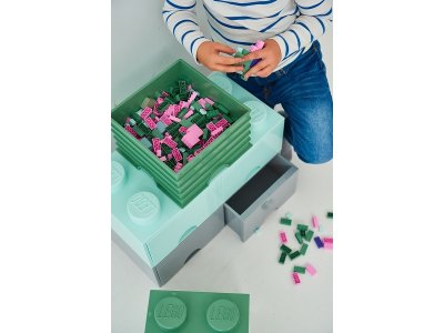 LEGO úložný box 250x500x180mm - růžový