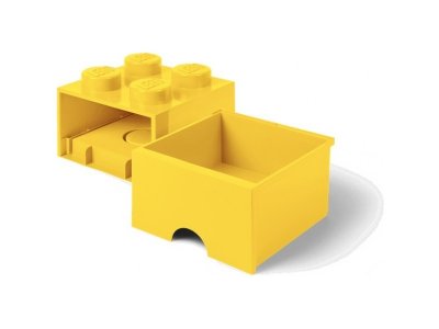 LEGO úložný box s šuplíkem 250x250x180mm - šedý