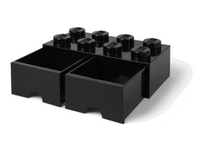 LEGO úložný box s šuplíky 250x500x180mm - černý