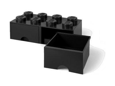 LEGO úložný box s šuplíky 250x500x180mm - černý