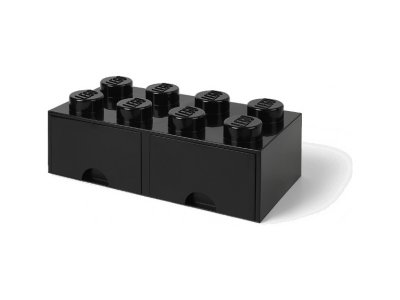 LEGO úložný box s šuplíky 250x500x180mm - černý