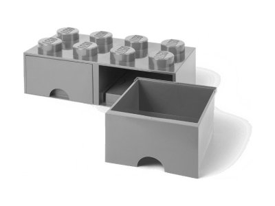 LEGO úložný box s šuplíky 250x500x180mm - černý