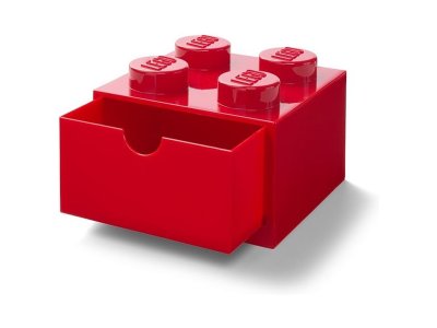 LEGO stolní box 4 se zásuvkou bílý