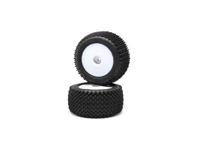 Losi kolo s pneu Pin, zadní, blý disk (2): Mini-T 2.0