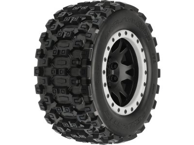 Pro-Line kolo 4.3", pneu Badlands MX43 Pro-Loc, disk Impulse H24mm černo-šedý (2) (X-Maxx)