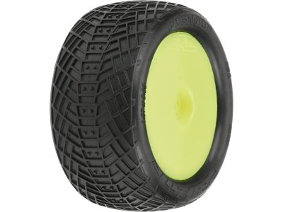 Pro-Line kolo 2.2", pneu Positron MC Buggy zadní, disk Velocity H12 žlutý (2)