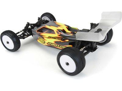 Pro-Line kolo 1:18, pneu Prism Carpet zadní, disk H8 bílý (2) (Losi Mini-B)