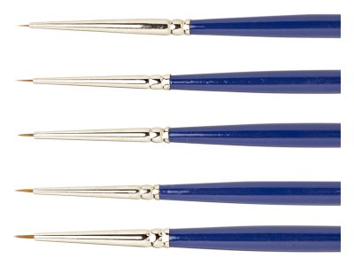 Modelcraft štetec kolinsky red sable (velikosti 10/0, 20/0, 30/0, 40/0 a 50/0)