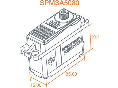 Spektrum servo A5080 9.4kg.cm 0.094s/60° MT/HS Min
