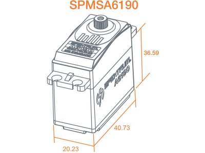 Spektrum servo A6190 8.3kg.cm 0.13s/60° MG HV