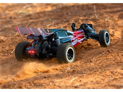 Traxxas Bandit 1:10 RTR červeno-černý s LED osvětlením