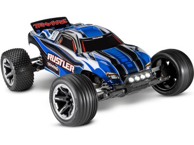 Traxxas Rustler 1:10 RTR modrý s LED osvětlením