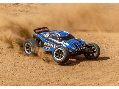 Traxxas Rustler 1:10 RTR modrý s LED osvětlením