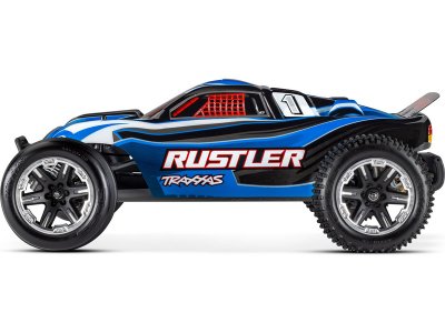 Traxxas Rustler 1:10 RTR modrý s LED osvětlením