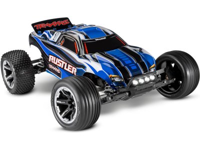 Traxxas Rustler 1:10 RTR modrý s LED osvětlením