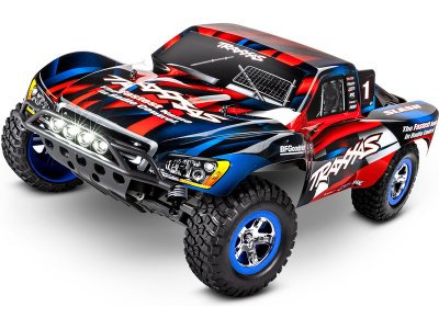 Traxxas Slash 1:10 RTR červeno-modrý s LED osvětlením