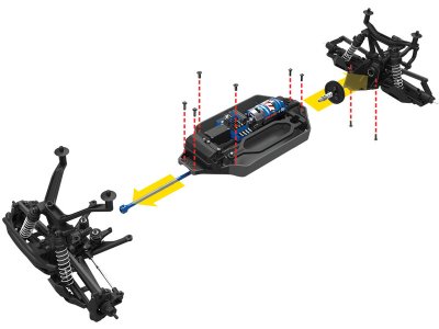 Traxxas Stampede 4WD 1:10 RTR modrý s LED osvětlením
