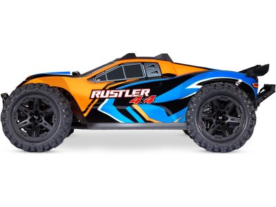 Traxxas Rustler 4WD 1:10 RTR oranžový s LED osvětlením
