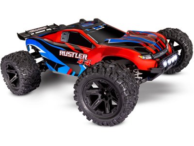 Traxxas Rustler 4WD 1:10 RTR oranžový s LED osvětlením