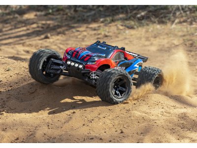 Traxxas Rustler 4WD 1:10 RTR oranžový s LED osvětlením