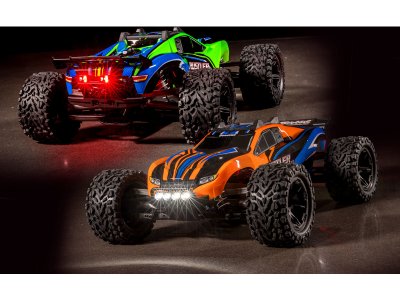 Traxxas Rustler 4WD 1:10 RTR oranžový s LED osvětlením