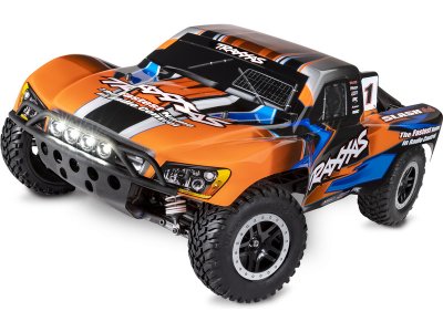 Traxxas Slash 4WD 1:10 RTR oranžový s LED osvětlením