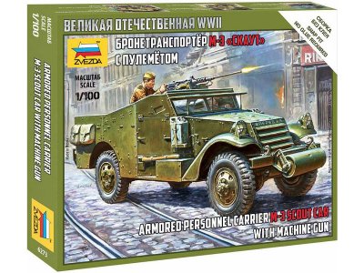 Zvezda M-3 Scout s kulometem (sovětská verze) (1:100)