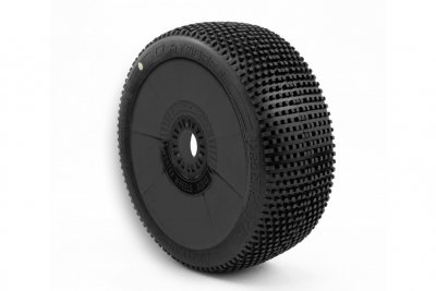 CLAYMORE V2 BUGGY C1 (SUPER SOFT) nalepené gumy, černé disky, 2 ks.
