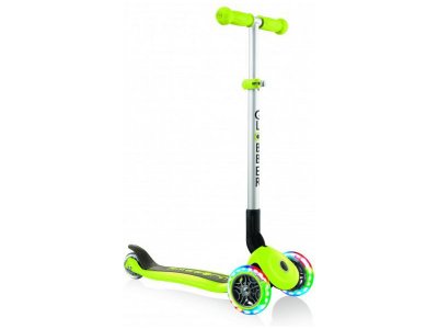 Globber - Koloběžka Primo Foldable Lights Lime Green