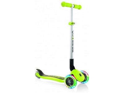 Globber - Koloběžka Primo Foldable Lights Lime Green