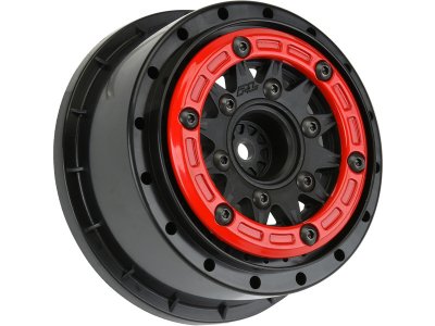 Pro-Line disk 2.2/3.0" Raid bead lock H12/H14 SC červeno-černý (2)