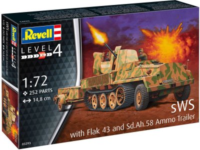 Revell 03293 - sWS mit Flak-Aufbau als Sfl. mit 3,7cm Flak 43 (1:72)