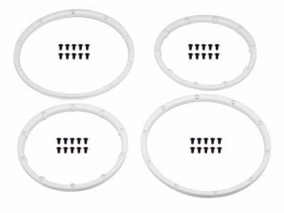 Wheel Bead Lock Rings (White/For 2 Wheels)