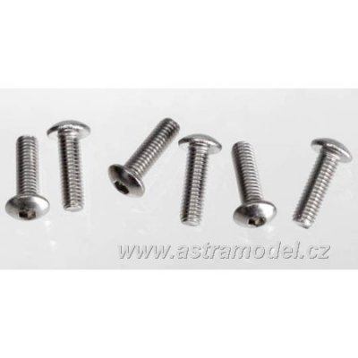 Traxxas šroub imbus M3x10mm půlkulatá hlava nerez (6)