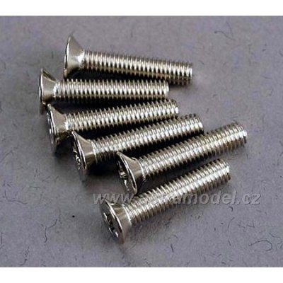 Traxxas šroub křížový M3x15mm zápustná hlava zink. (6)