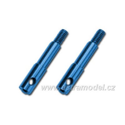 Traxxas hřídel předního kola hliník modrý (2): Jato